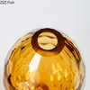 Hexagonal Texture Glass Vase Transparent Flowers Pots Desk Decoration Flower Arrangement Round Floral Vases Room Aesthetic Decor 2