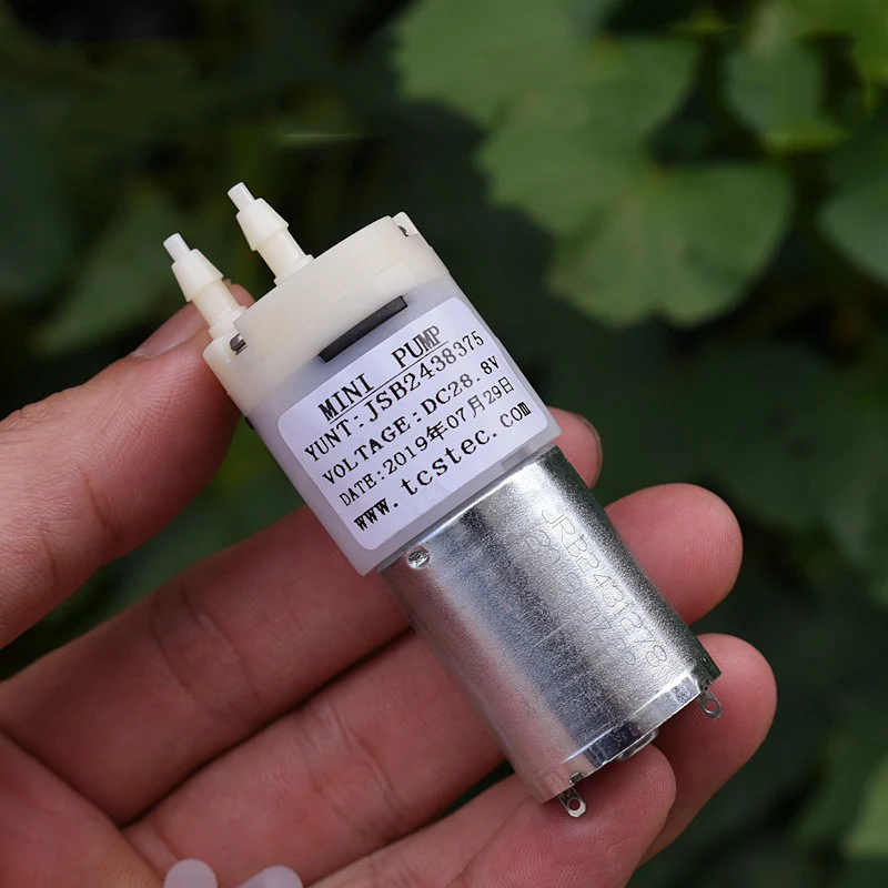 Air Pump and Liquid Transfer Pump JSB2438 Mini 370 Air Water Pump DC 24V-30V for Experimental Sampling