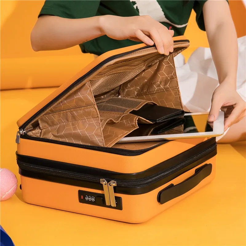 16 Inch Suitcase Cosmetic Bag Small Luggage Lockbox Small Light Suitcase Storage Box