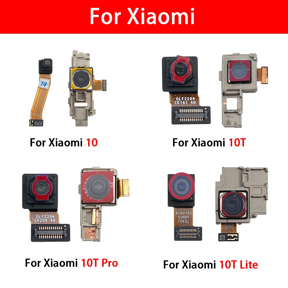 

10 Pcs Front Back Camera For Xiaomi Mi 12 11 10T 9 Lite Mi12 Mi11 Mi10T Mi9 Selfie Frontal Big Backside Main Rear Facing Camera