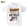 Magic Broom Wizard Birthday Boy Shirt Family Matching Outfits Personalized Name Shirts Kids 9th Birthday Party Children Outfits 5