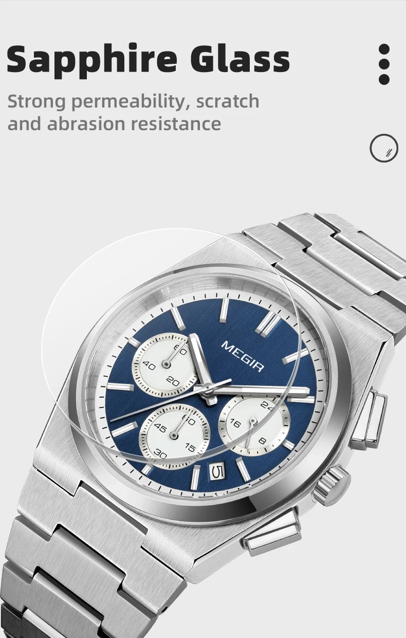 Herren Business Uhr Analog Quarz Armbanduhr Leuchtend 5ATM Wasserdicht Stahl Großes Zifferblatt_voghion.com