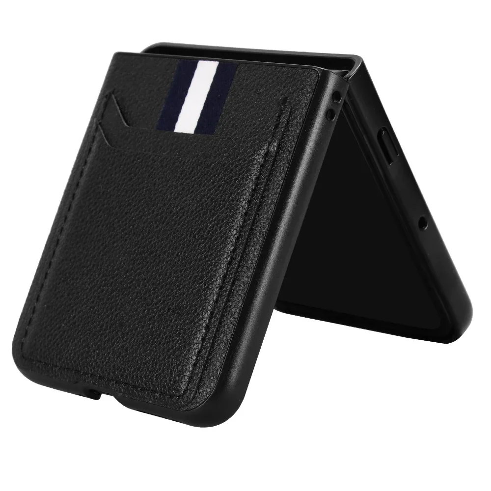 Deluxe PU Leather Card Holder Stand Case with Shockproof Bumper - Premium Protective Cover