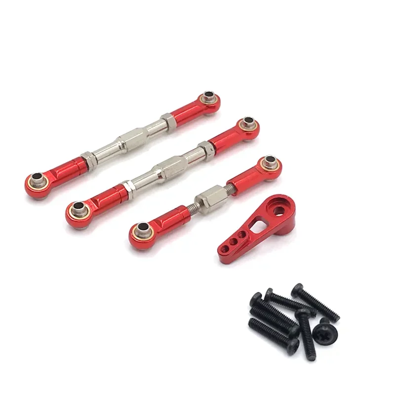 

Пульт дистанционного управления для WLtoys 104009 1/12 12401 12402-A 12403 12404 12409, детали автомобиля, металлический обновленный регулируемый стержень, рулевой рычаг
