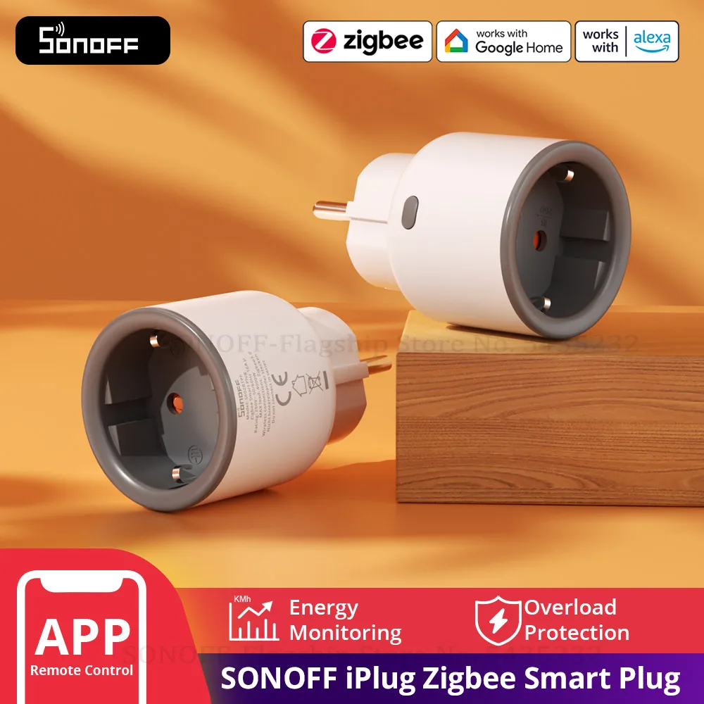 ปลั๊กอัจฉริยะ SONOFF S60ZB EU iPlug Zigbee 1-4 ชิ้น พร้อมฟังก์ชันตรวจสอบพลังงาน ปลั๊กไร้สายตั้งเวลา สวิตช์อัจฉริยะ ทำงานร่วมกับ Google Home และ Alexa 1