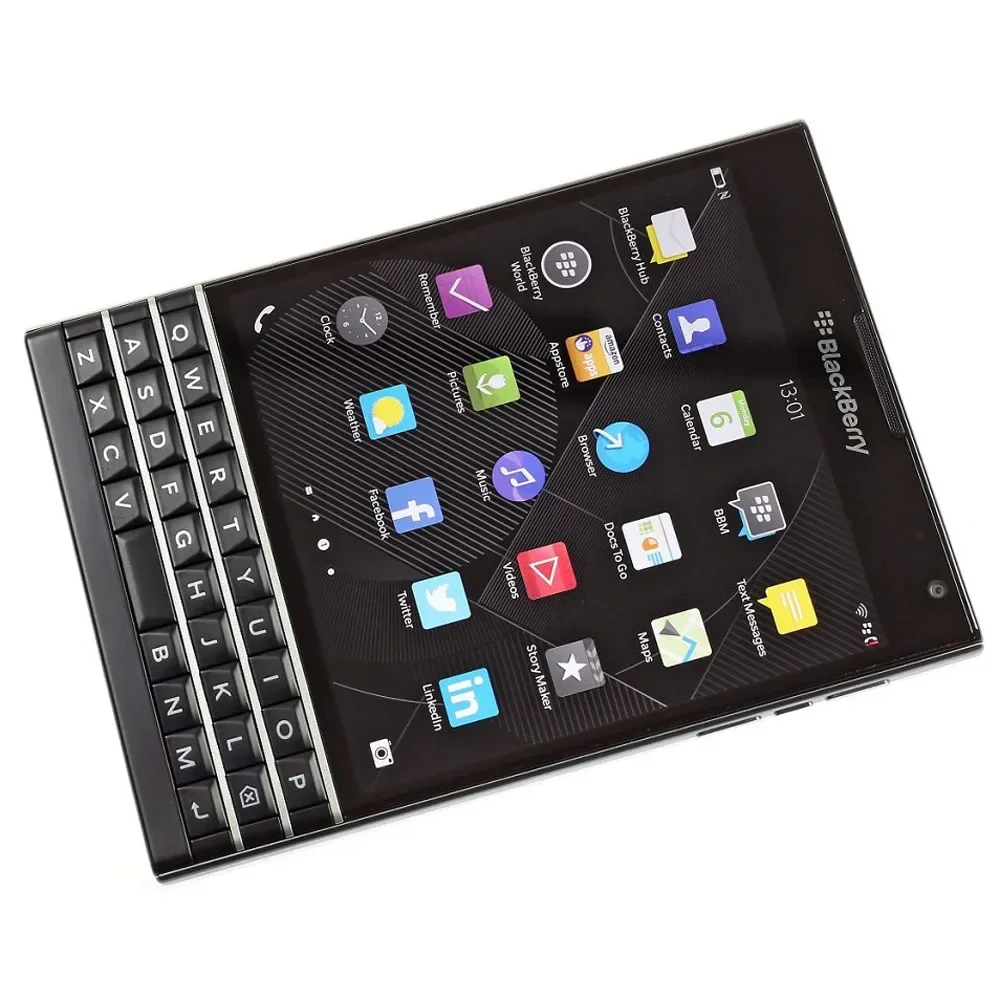 Original Blackberry Passport Q30 4G Mobile Phone 4.5'' IPS LCD Screen 3GB RAM 32GB ROM 13MP Quad-Core BlackBerry-OS SmartPhone 2