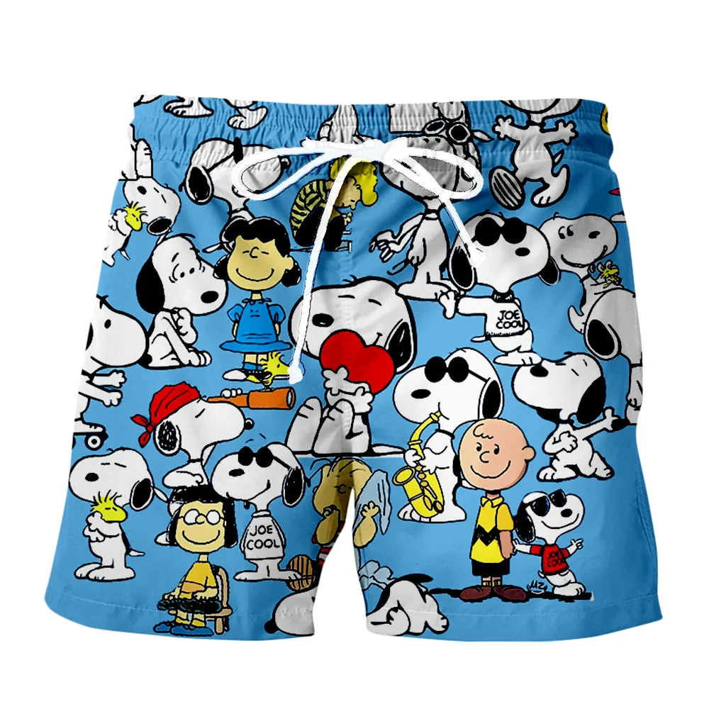 Peanuts Snoopy Checkered Swim Trunks