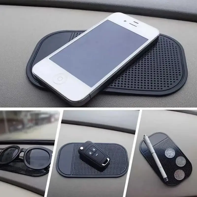 14*8cm Car Dashboard Sticky Pad Anti-Slip Pad Car Phone Keys Ornaments Storage Interior Storage Non-Slip Silicone Pads