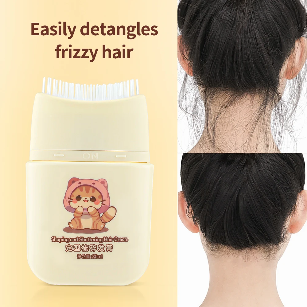 Pettine Per Lo Styling Della Crema Di Cera Per Capelli Di Grande Capacità Da 80Ml Per Le Donne I Bambini Regolano La Frangia Sciolta Stick Di Cera Per