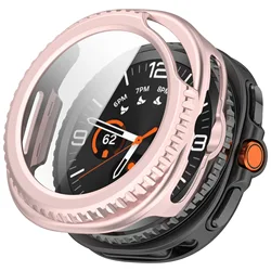 Premium Tempered Glass Smartwatch Protector Case - Universal Design for Watch Ultra 2025 (Matte Pink)