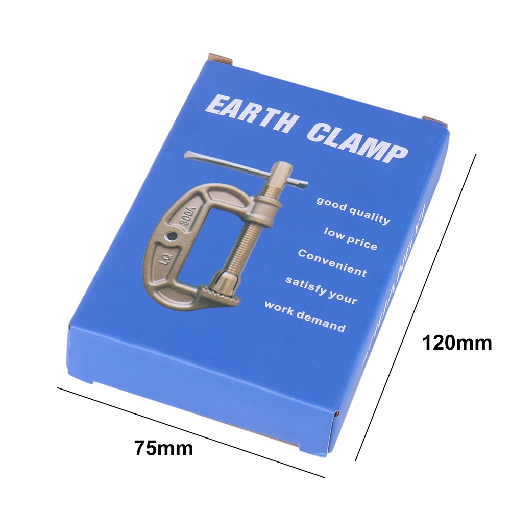 300A Ground Clamp High Power Brass Welding Electrode Holder G-shaped Ground Welding Earth Clamp Replacement Welder Machine Tools