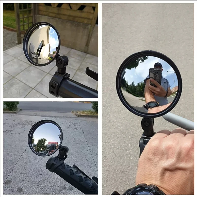 SEAMETAL Motorcycles Rearview Mirror Side Mirror For Safety View Turning Left Right Mirror Adjustable Mini Autocycle Rear View 6