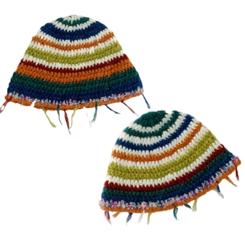 

Tassels Fisherman Hat Parent-Child Beanie Warm Basin for Outdoor Activities