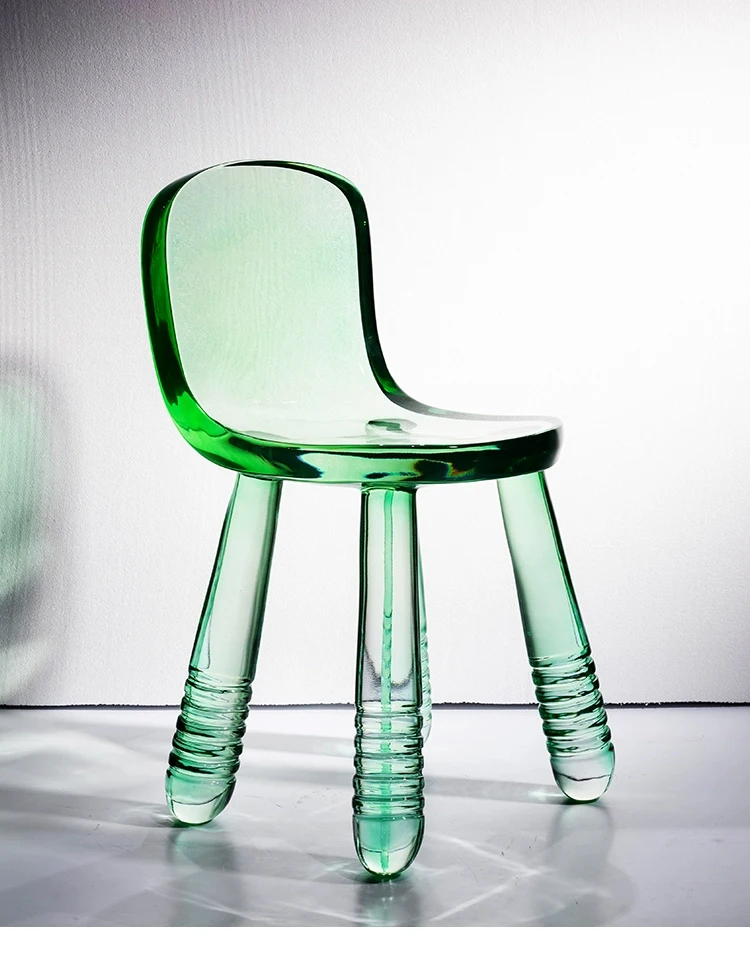 Description Picture 2 of itemLuxury Furniture Transparent Resin Chair Creative Crystal Dining Chair Living Room Chairs Leisure Chair Seat Home Accessories