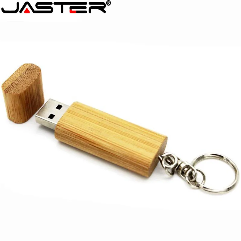 JASTER Wooden USB flash drive Free custom logo Pen drive 32GB 64GB USB 2.0 16GB Free key chain Memory stick wedding gift U disk