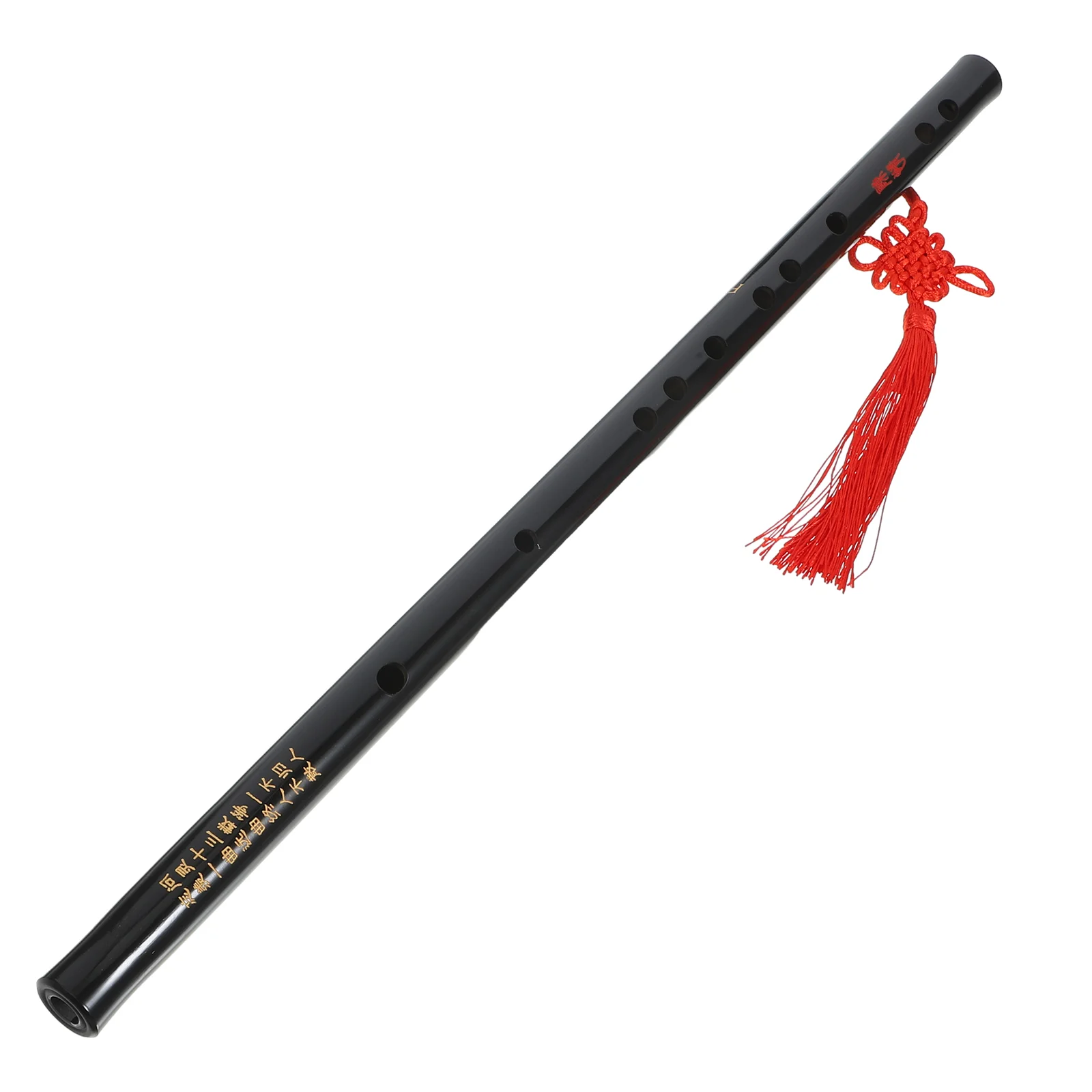 

Chinese Style Black Flute with Tassels Key Dizi Fife Traditional Musical Instrument for Kids Adults Beginners