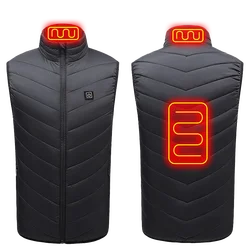 Heated Vest for Outdoor Activities - Unisex Thermal, Washable, Self-Warming Jacket (M01-2 BK Single SW)