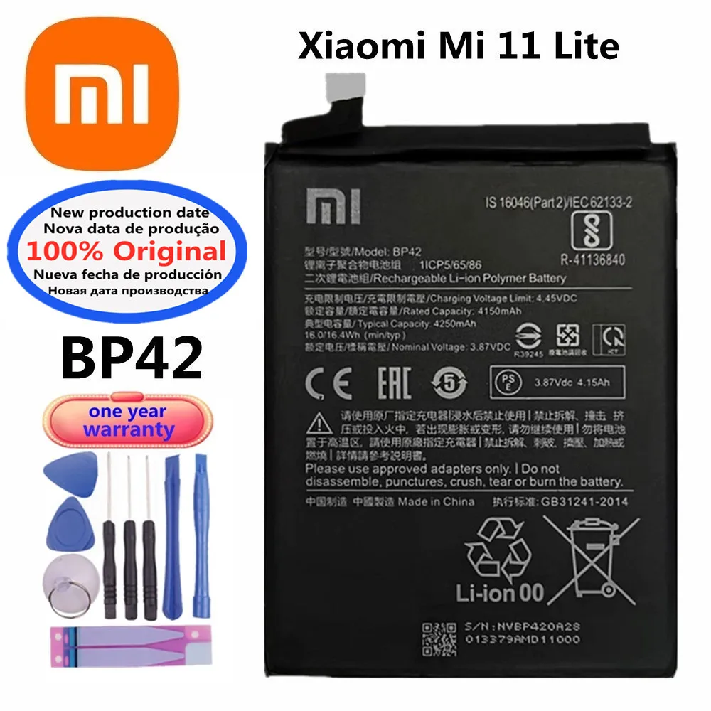 2025 Years 100% Original Battery For Xiaomi Mi 11 Mi11 Lite / 11