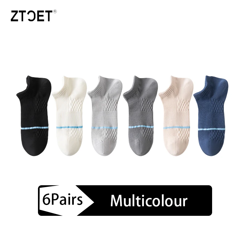 Hochwertige 6 Paar Herrensocken aus gekämmter Baumwolle, atmungsaktiv, geruchsdicht und antibakteriell, Frühling und Sommer für Herrensocken. Neu – Detail 17