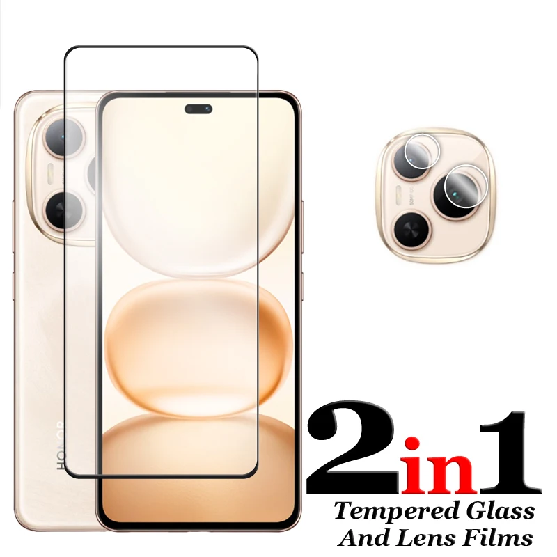 Premium 3D Curved Tempered Glass Screen Protector with Full Cover and Lens Film