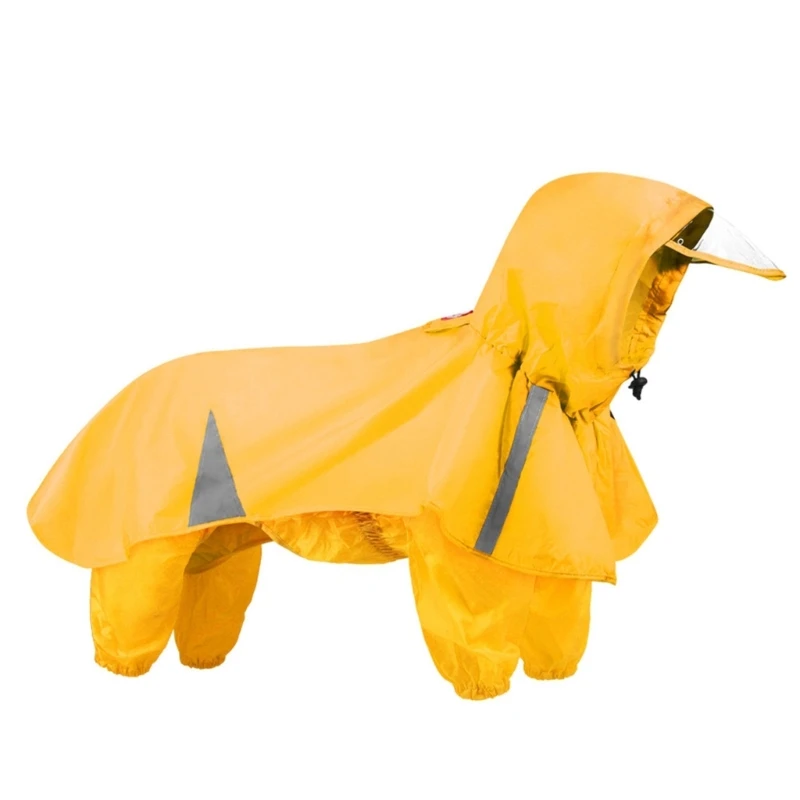 Dog Hooded Raincoats Pet Dog Rainsuit Pet Clothes Pet Rain Jackets Travel Gear