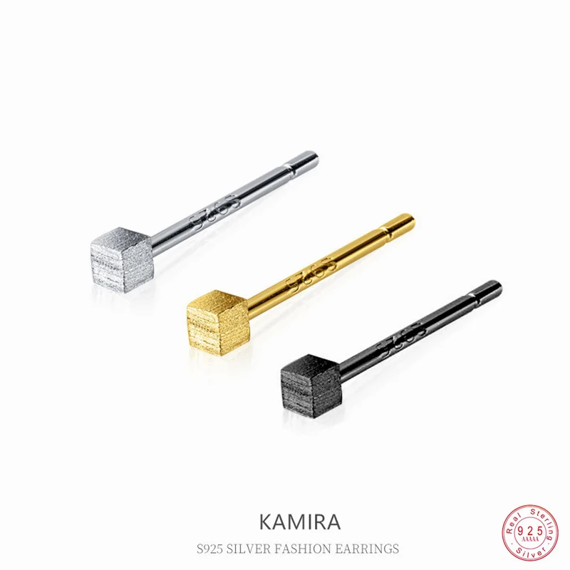 

Женские серьги-кольца KAMIRA из серебра 925 пробы, с простым геометрическим рисунком