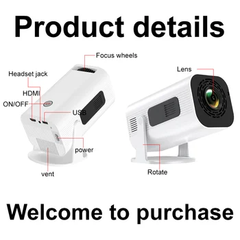 Full HD Android 11 Projector 210Ansi WiFi 6 and Bluetooth Home Theater Portable Beam Mini Projector Meeting Video Pocket Outdoor 6