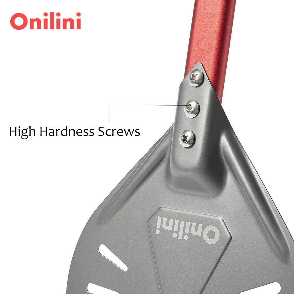 Onilini 7/8/9 inch Pizza Turning Peel Hard Anodized 50 inch Long Handle Pizzas Shovel Almuinum Alloy Pizza Shovel Commercial Use