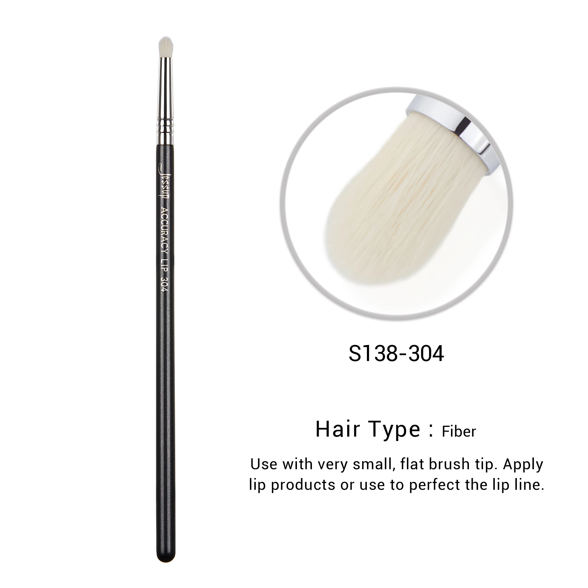 Jessup Lip Brush Professional Lip Makeup Brushes Lipstick Streak-Free Application Small Tongue Shape Contour Define Lips