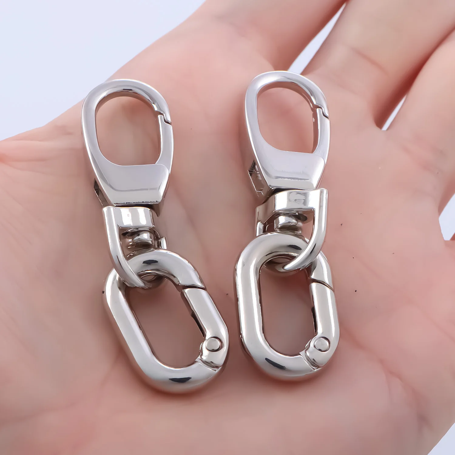 Set of 2 Swivel Clasp Clips with Key Rings