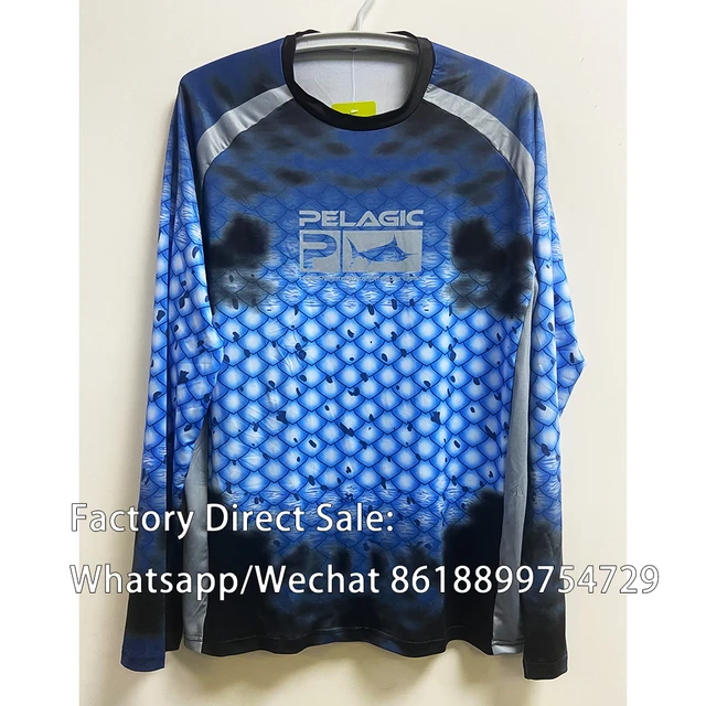 Fishing Wear Unisex Long Sleeve Shirt 50+ UPF UV Protection Quick Dry Tops  Sportswear Breathable Jersey Camisa De Pesca Blue Kid - AliExpress
