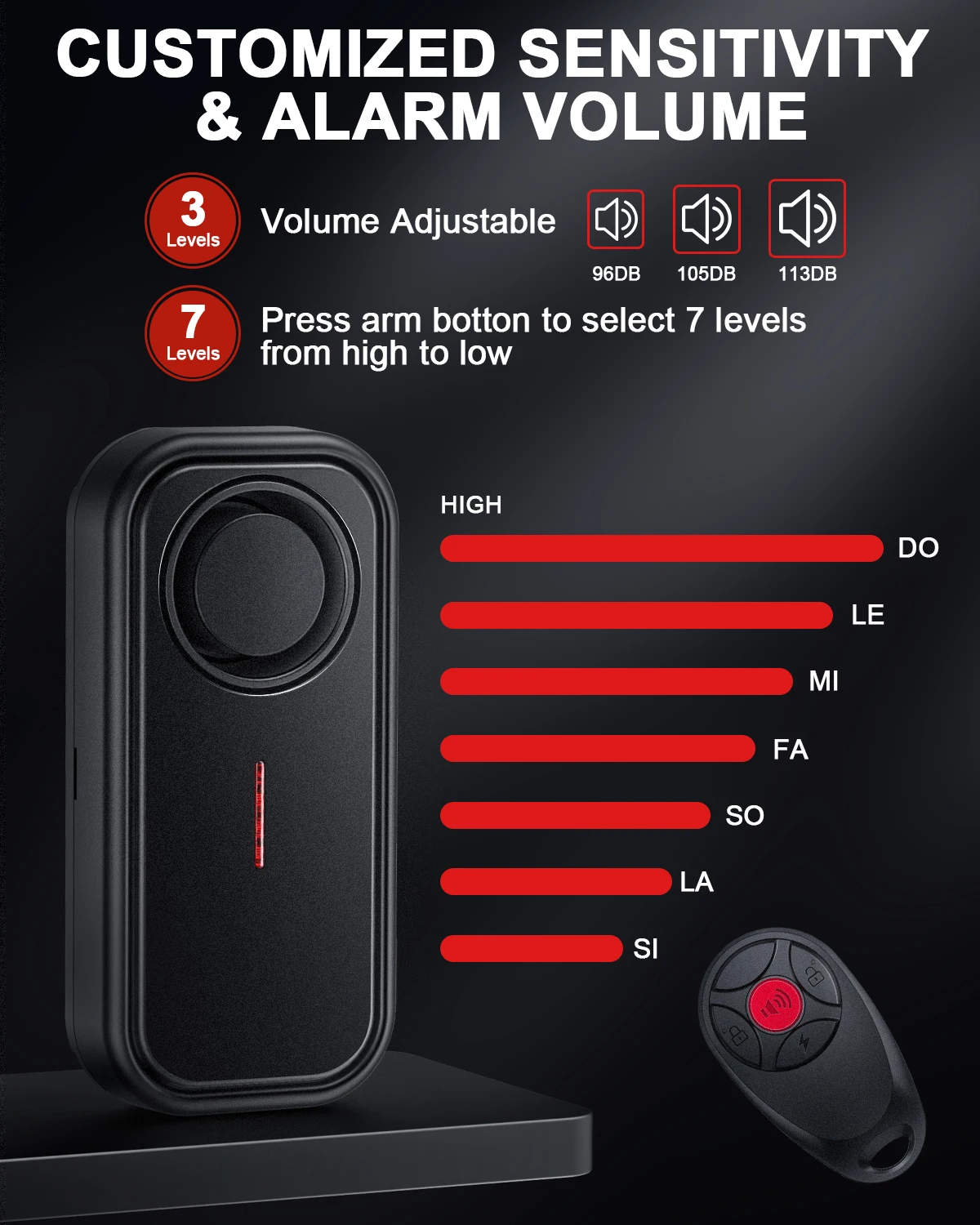 Extractme – alarme anti-cambriolage pour moto, sans fil, étanche, Vibration, avec lumière Led, alarme de Protection de sécurité pour moto 3