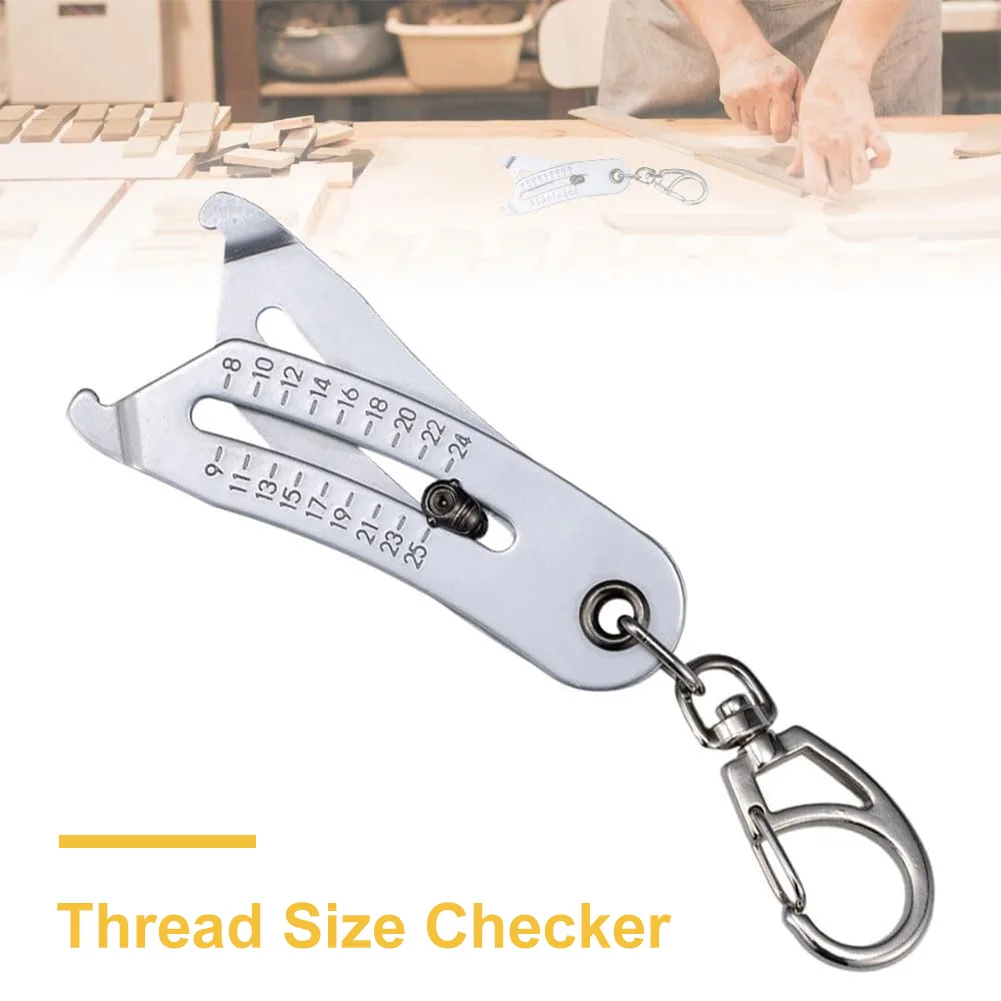 Bolt Size Finder Keychain Precise Nut and Bolt Thread Checker Bolt Size and Thread Identifier Gauge for Hand Measuring
