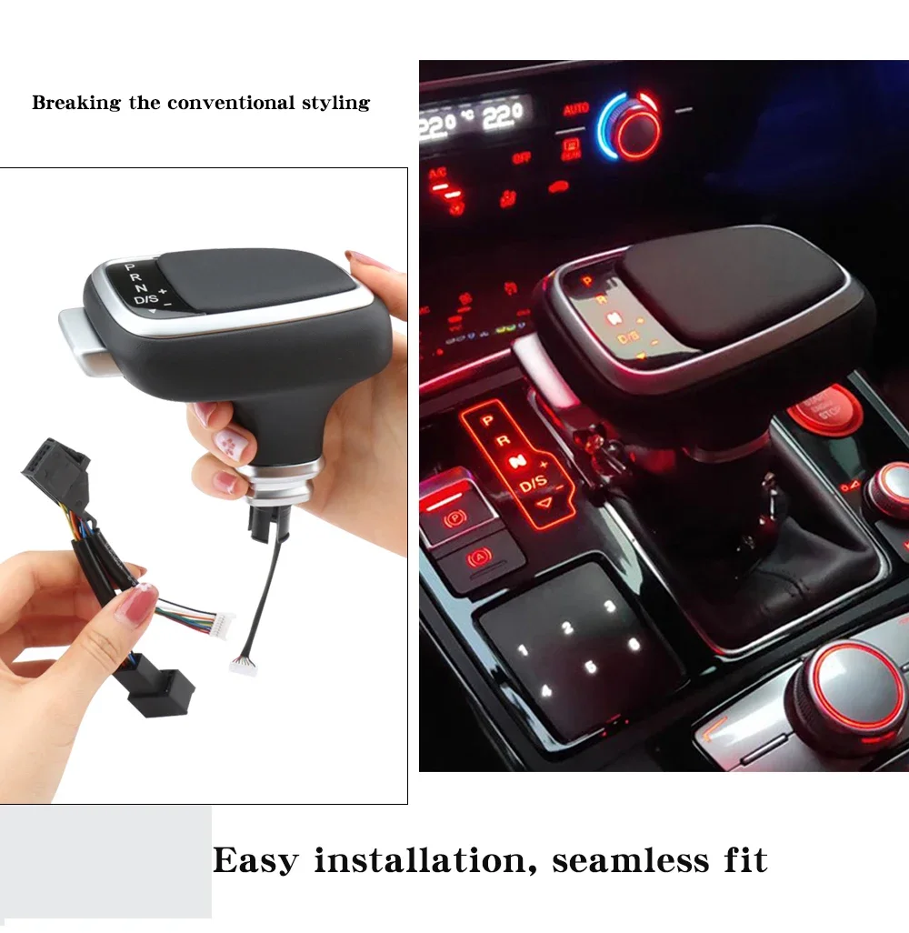 For Audi A4 B8 A6 C6 C7 A7 S7 S6 Q7 Q5 8r A5 S5 Led Gear Shift Knob Shifter Leve