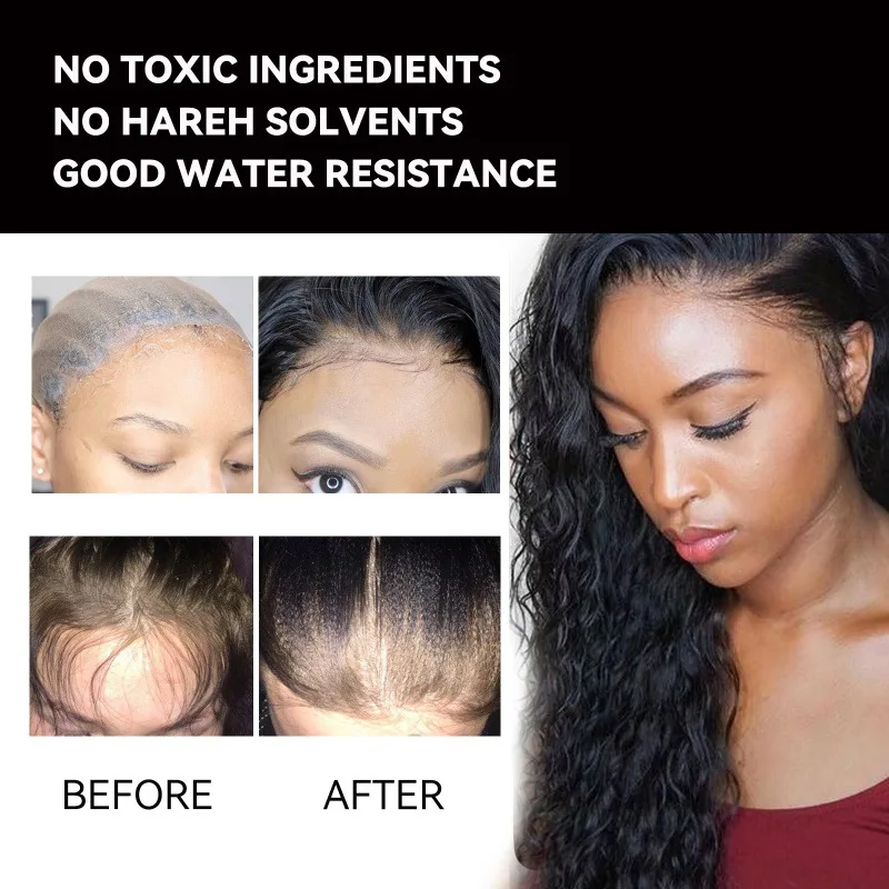 Wig Glue Waterproof Hair Replacement Adhesive Hair Curtain Hairline Covering Liquid Quick Drying Invisible Bonding Wig Tool