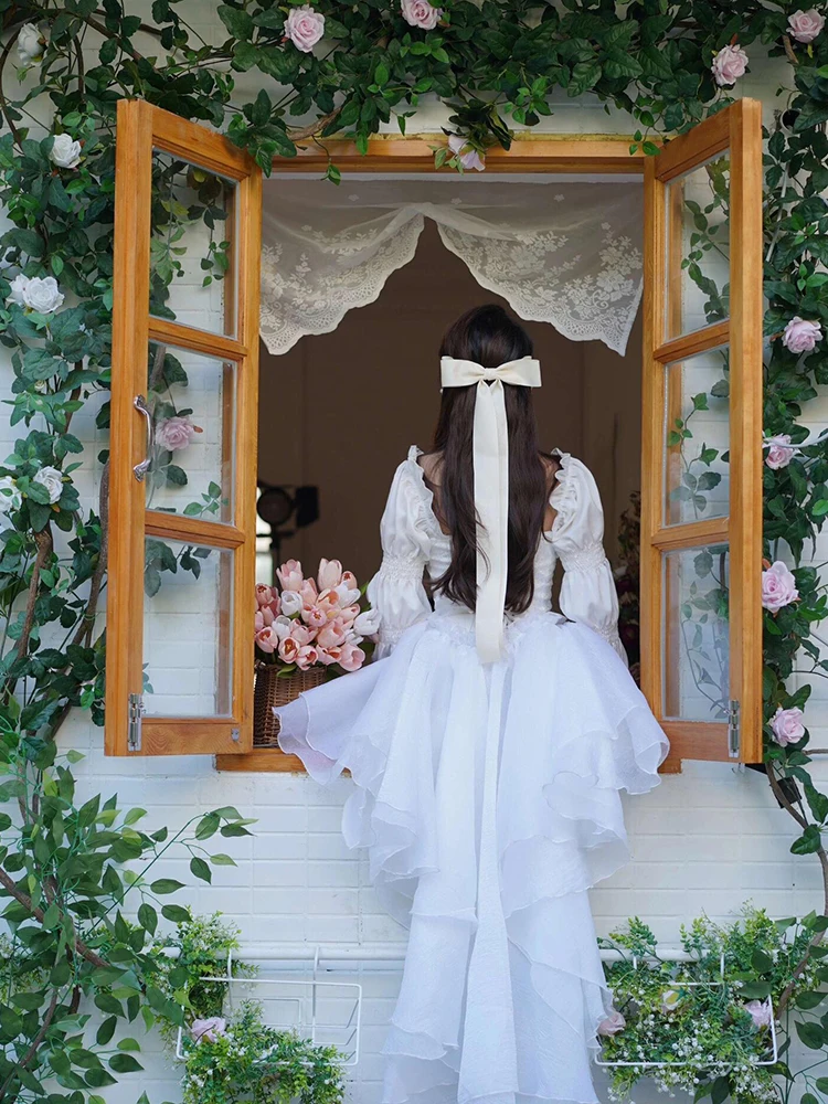 REDDACHiC الأميرة زائدة حزب ثوب المرأة الأبيض الأز...