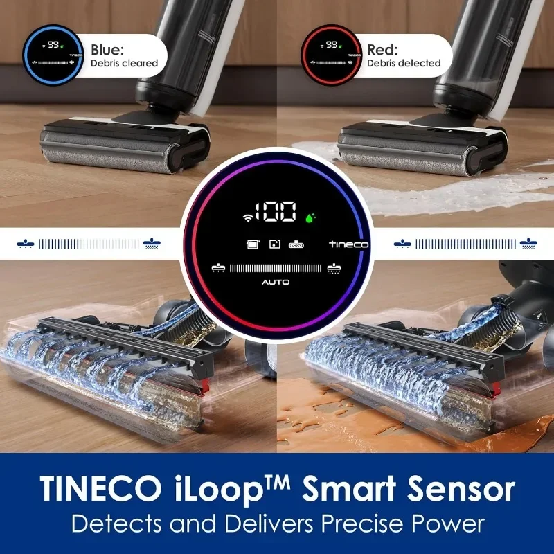 Tineco Floor ONE S6 Cordless Wet Dry Vacuum Floor Cleaner Washer Mop All-in-One for Hard Floors, LED Display, Long Runtime 4