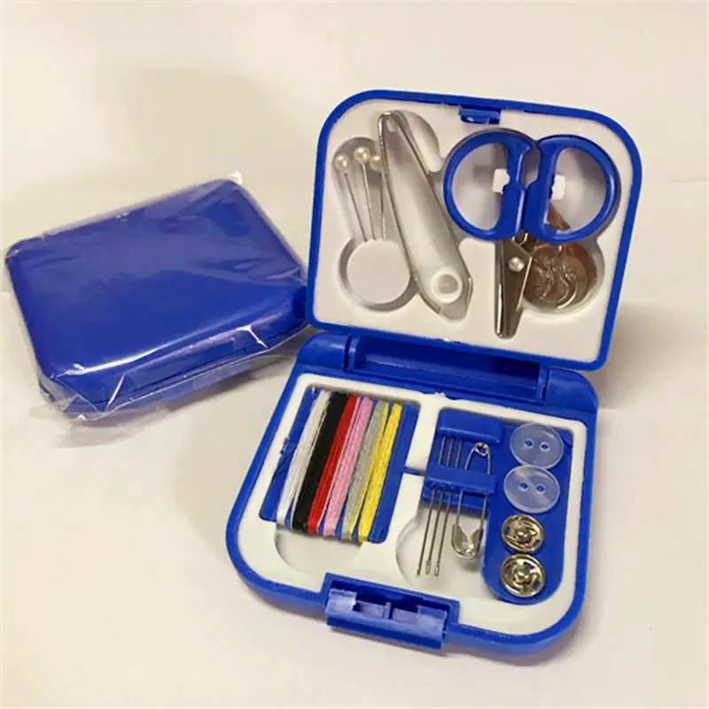 1 Set Buttons Pins Storage Boxes Sewing Box Household Portable Travel Mini Sewing  Kit Scissor Thimble Needle Threads Box Set - AliExpress