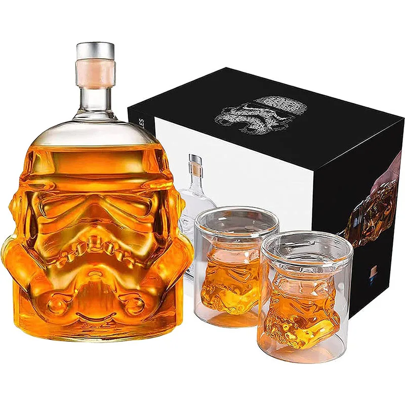 Whiskey Decanter Set 650ml Creative Storm Trooper Decanter White Soldier Glass Jug Liquor Bottle Whiskey Wine Brandy Scotch Bourbon Vodka Decanter