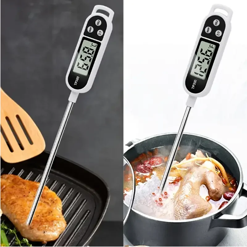 Food Thermometer Digital Real-Time Reading Meat And Beverage Thermometer With LCD Display And Probe Electronic Kitchen Thermomet BEST SELLERS
