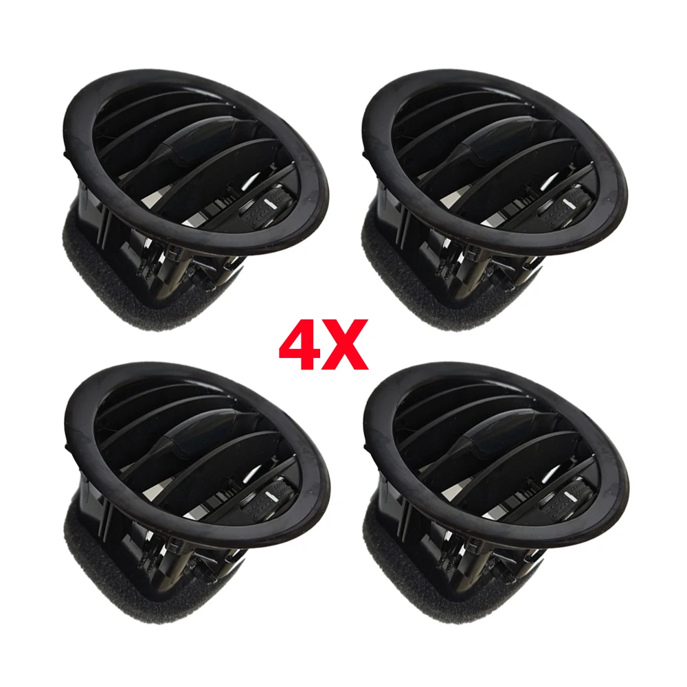 Black/Chrome A/C Air Vent Cover Outlet Grille