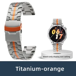 Sleek Titanium Orange Adjustable Watch Strap, 22mm/20mm - Huawei Ultimate (Titanium orange)