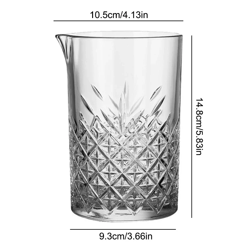 Cocktail stirrers Cocktail Mixing Glass bartender Beaker Cocktail Stirring Glass with Thick Weighted Bottom Professional Bar Beaker Mixing