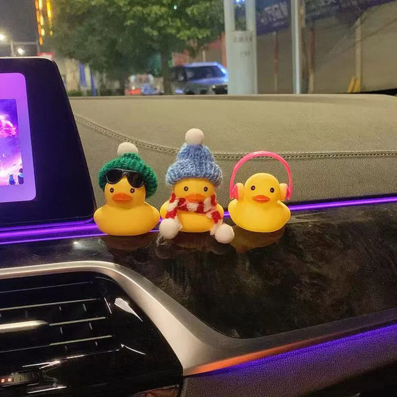 MuMyer Christmas Rubber Duck Car Dashboard Ornaments - 2 Inch Squeaky Snowman Ducks With Headbands For Holiday Decor - View #8