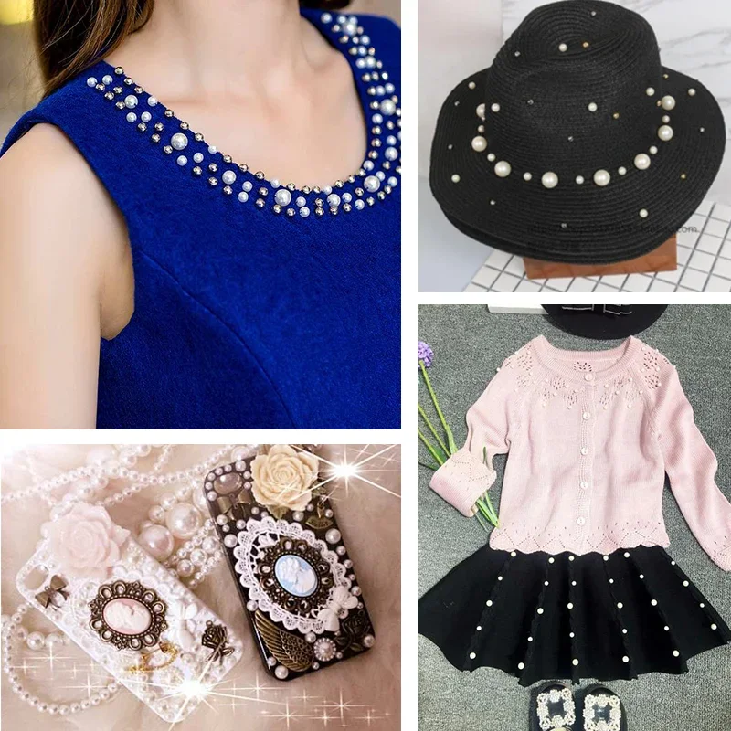 Pearl Setting Machine Tools Manual Punching DIY Handmade Beads Manual Pearl Machine Pearls Rivet Buttons for Hats Shoes Clothes