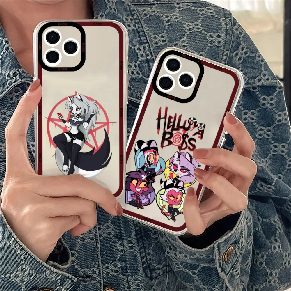 Custodia Per Telefono Cartoon H-Helluva Boss Per Samsung S 23 22 21 20 Ultra Plus Lite Trasparente Shell