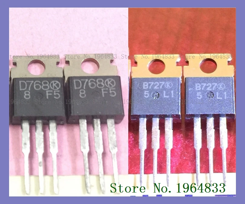 

2pcs/lot=a pair 2SB727 2SD768 120V 6A 50W