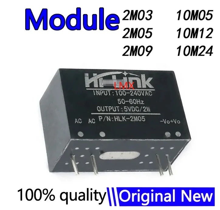 New HLK-2M03 2M05 2M09 10M05 10M12 10M24 AC-DC 220V-3.3V/5V/9V/12V/24V ...