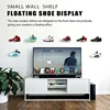 2pcs/6pcs Floating Sneaker Shelves Wall Mounted Shoe Display Stand Transparent Acrylic Shoe Rack For Bedroom Living Room Storage 2