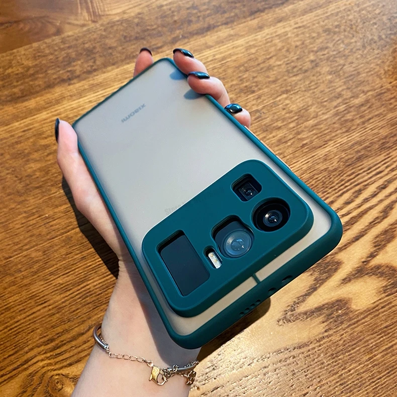 Shockproof Matte Back Cover with Camera Lens Protection - Silicone Phone Case